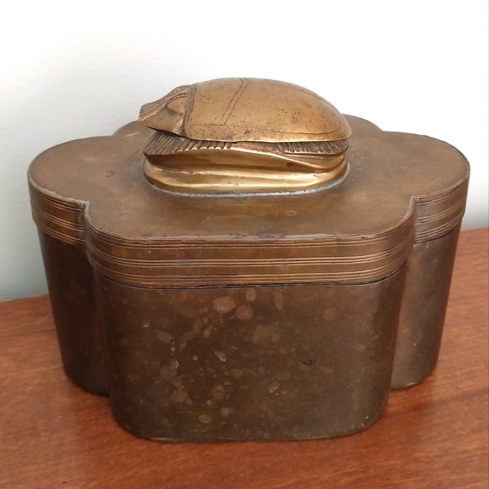 Brass Scarab Beetle Box